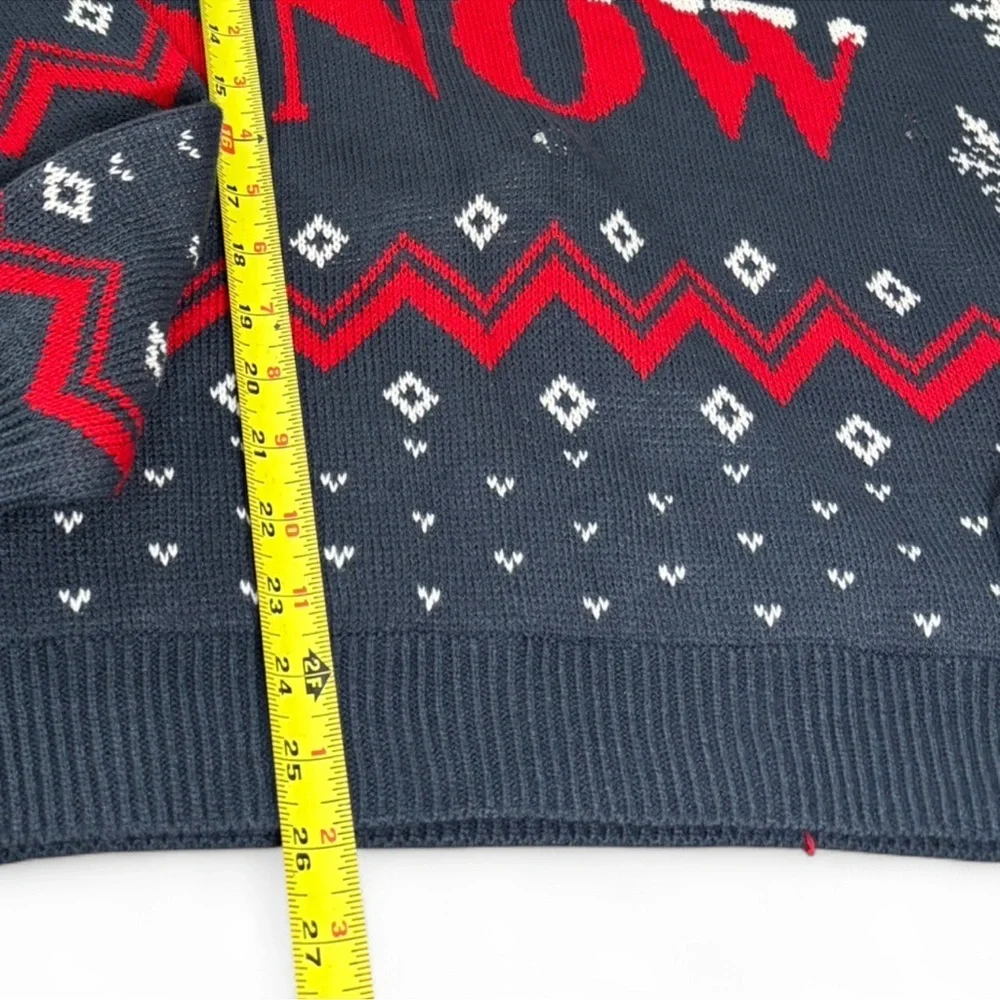 Light Up “LET IT SNOW” Christmas Sweater • Blue Red LED Holiday Sweater M